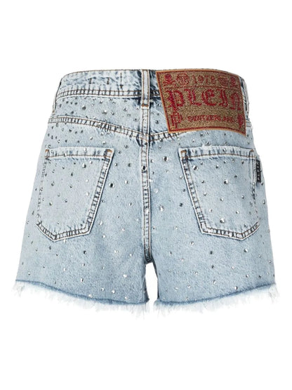 Crystal Embellished Mini Shorts