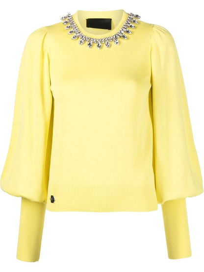 Rhinestone-Embellished Jumper