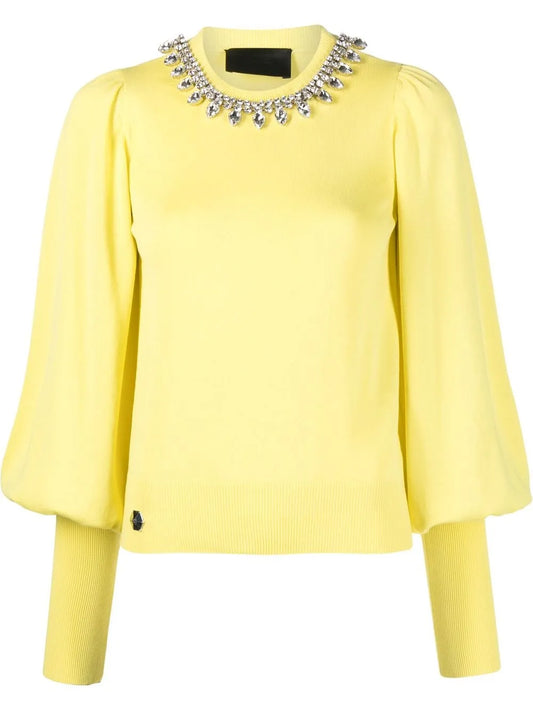 Rhinestone-Embellished Jumper