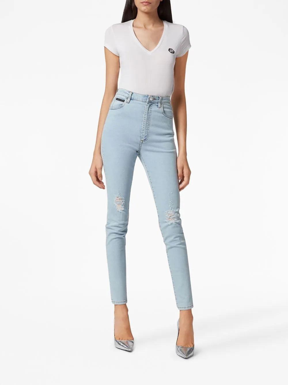 High-Waist Skinny Jeans