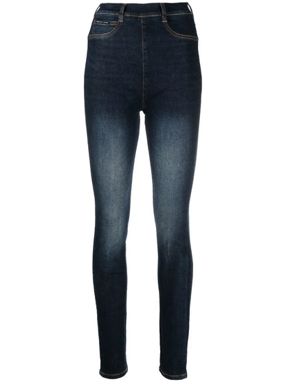 High-Waist Zip-Up Jeggings