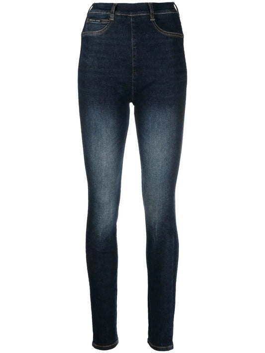 High-Waist Zip-Up Jeggings