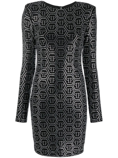 Sequin-Embellished Monogram Mini Dress
