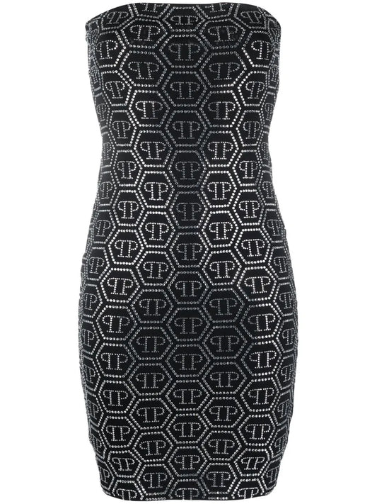 Sequin-Embellished Monogram Mini Dress