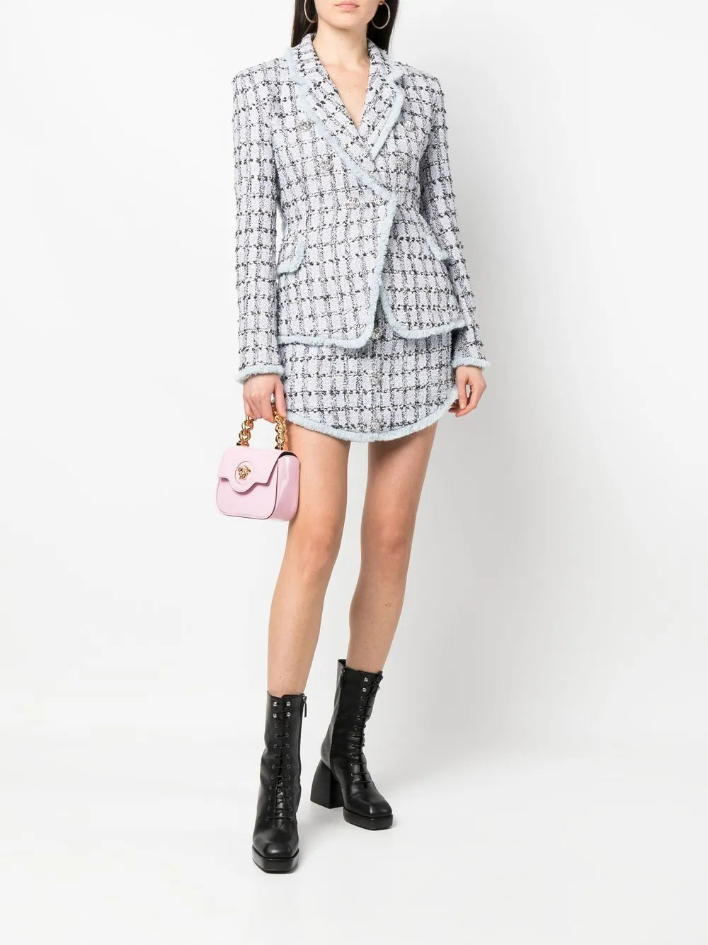Tweed Button-Up Blazer