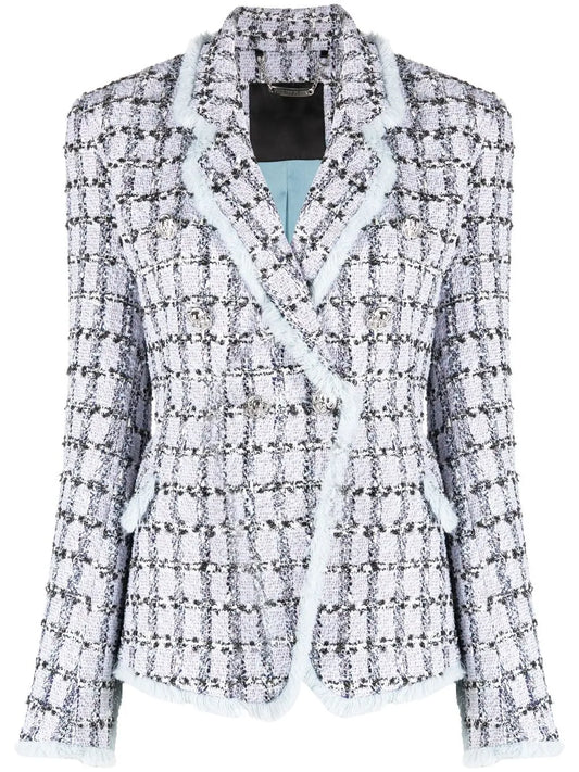 Tweed Button-Up Blazer