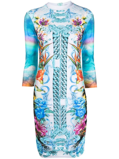 Hawaii-Print Mini Dress