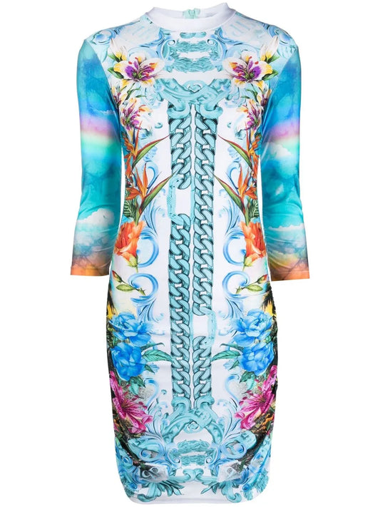 Hawaii-Print Mini Dress