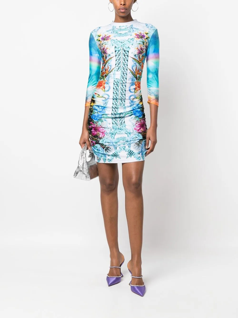 Hawaii-Print Mini Dress