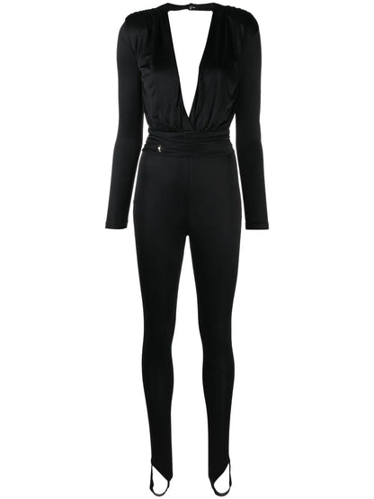 Plunging V-Neck Jumpsuit