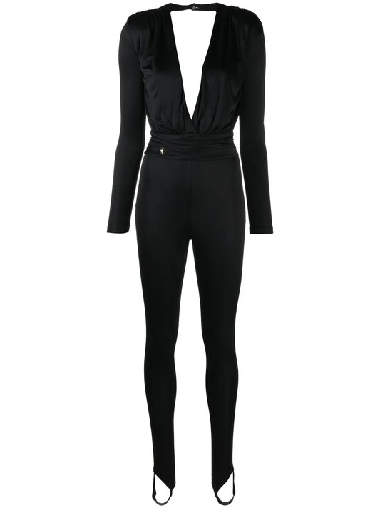 Plunging V-Neck Jumpsuit