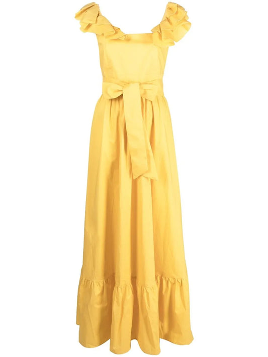 Ruffle-Detail Cotton Dress