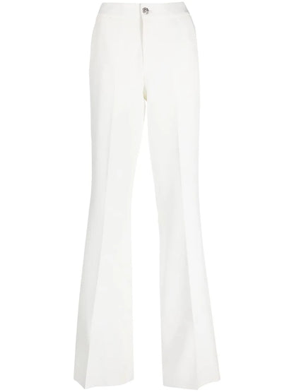 Mid-Rise Flared Trousers