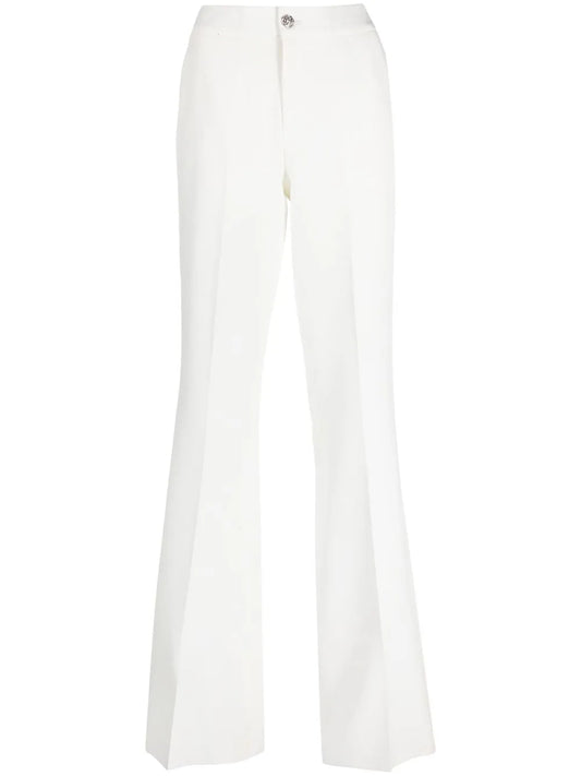 Mid-Rise Flared Trousers