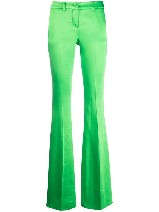 Flared Satin Trousers
