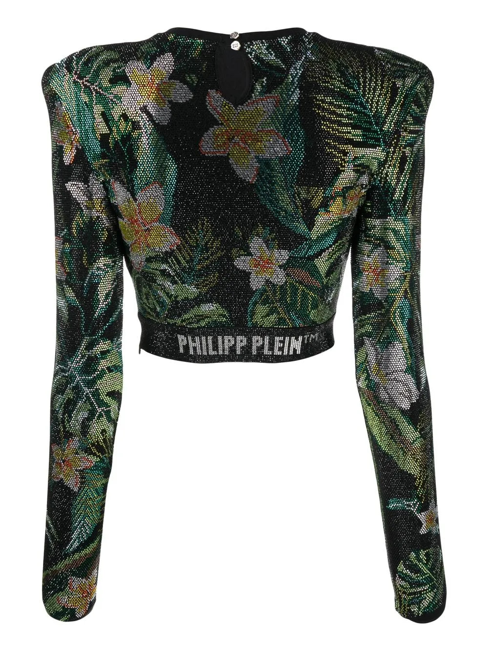 Crystal-Embellished Long-Sleeved Top