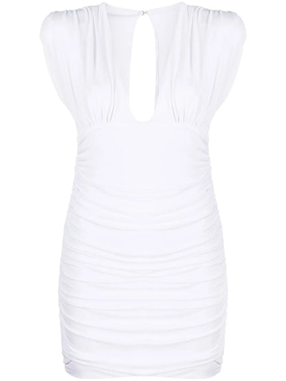 Wrinkles Sleeveless Mini Dress