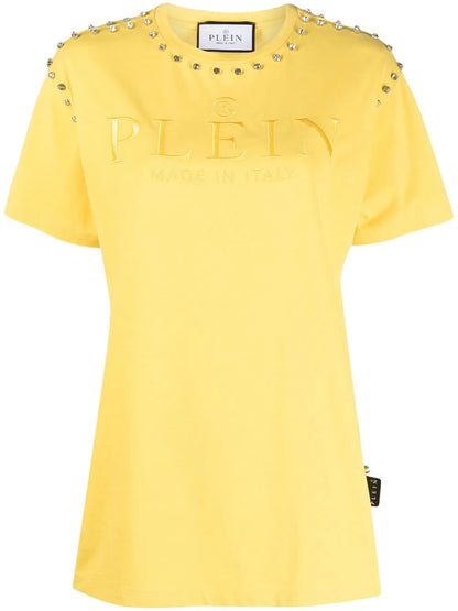 Crystal-Embellished Logo-Embroidered T-Shirt