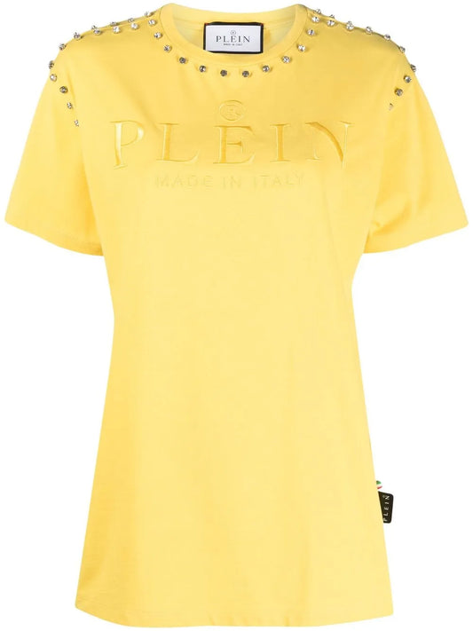 Crystal-Embellished Logo-Embroidered T-Shirt
