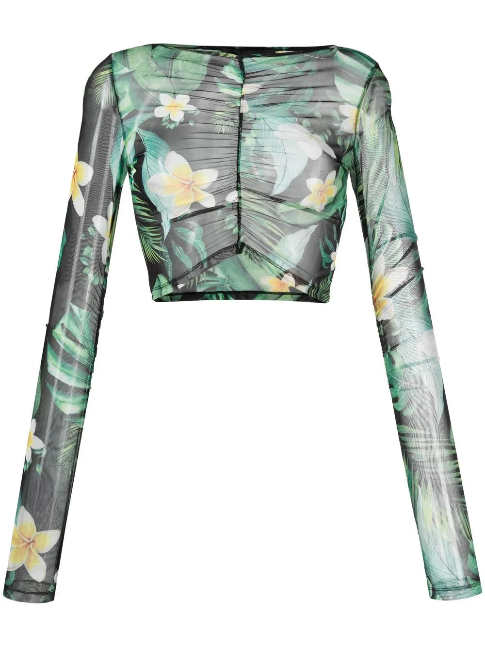 Hawaii-Print Cropped Top
