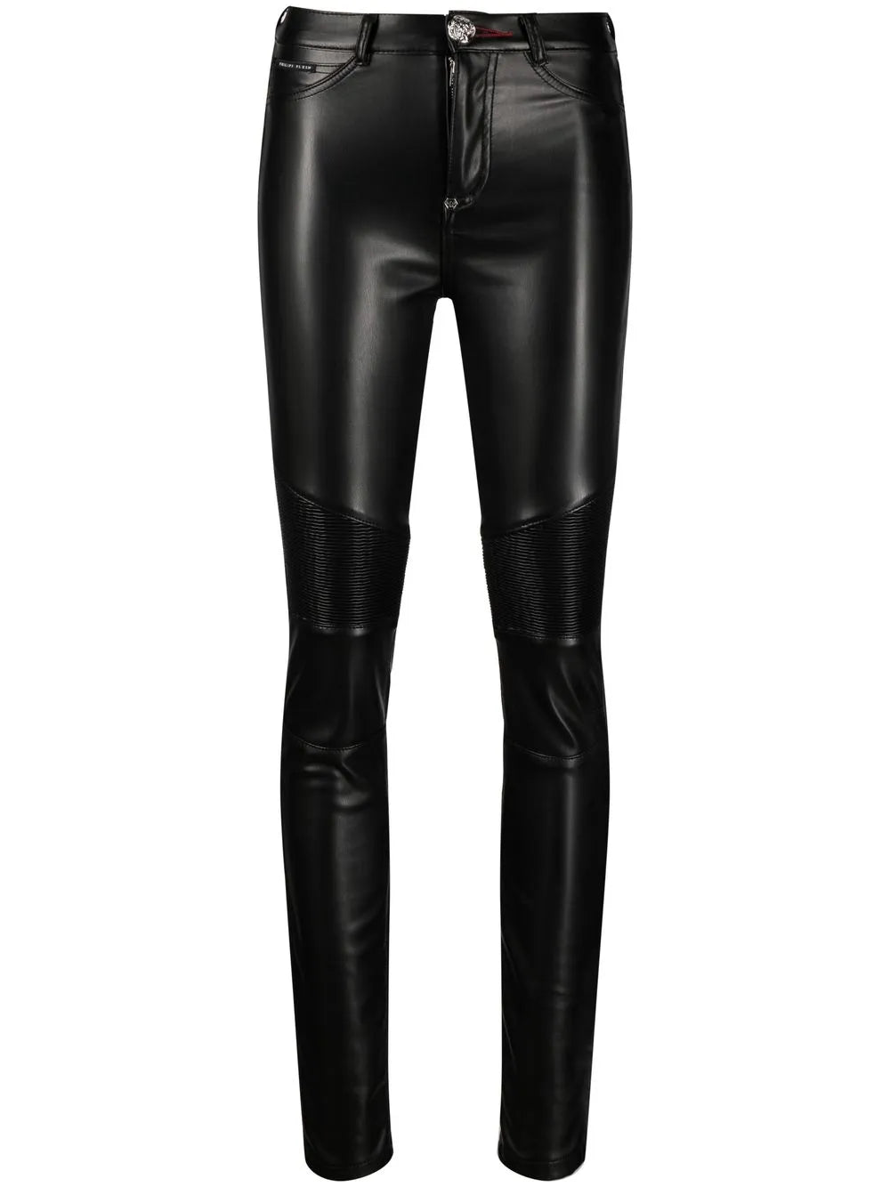Ribbed-Knee High-Waist Leggings