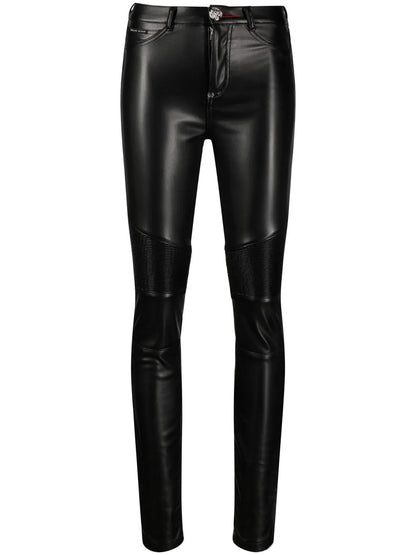 Ribbed-Knee High-Waist Leggings