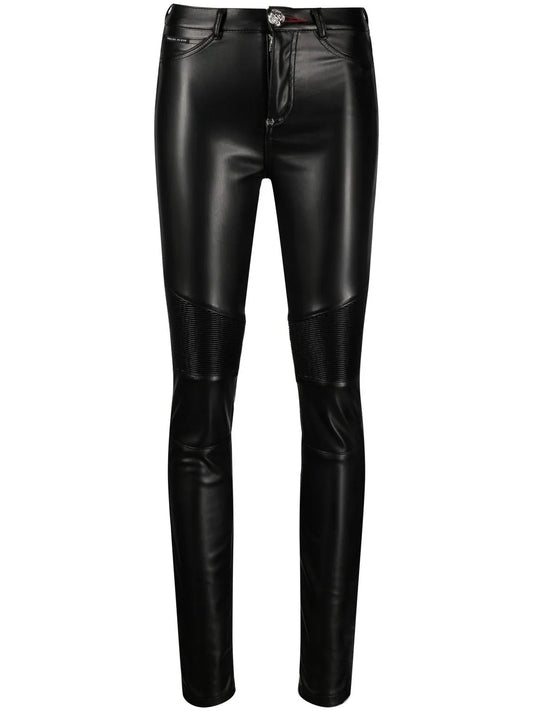 Ribbed-Knee High-Waist Leggings