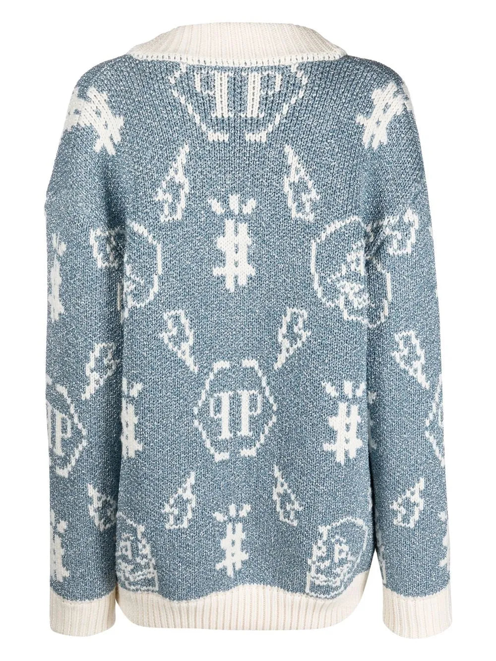 Intarsia-Knit Logo Cardigan