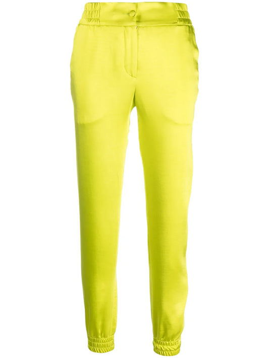 Tapered Satin Track Pants