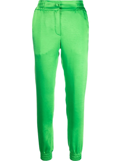 Tapered Satin Track Pants