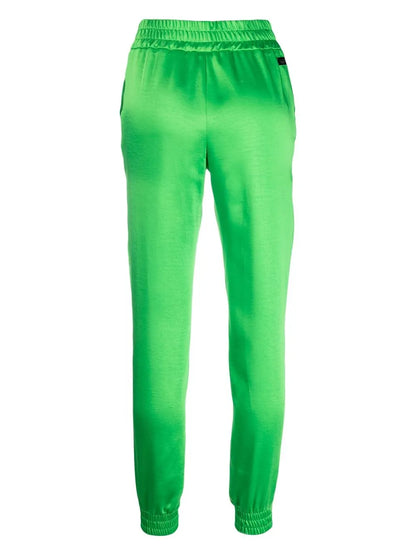 Tapered Satin Track Pants
