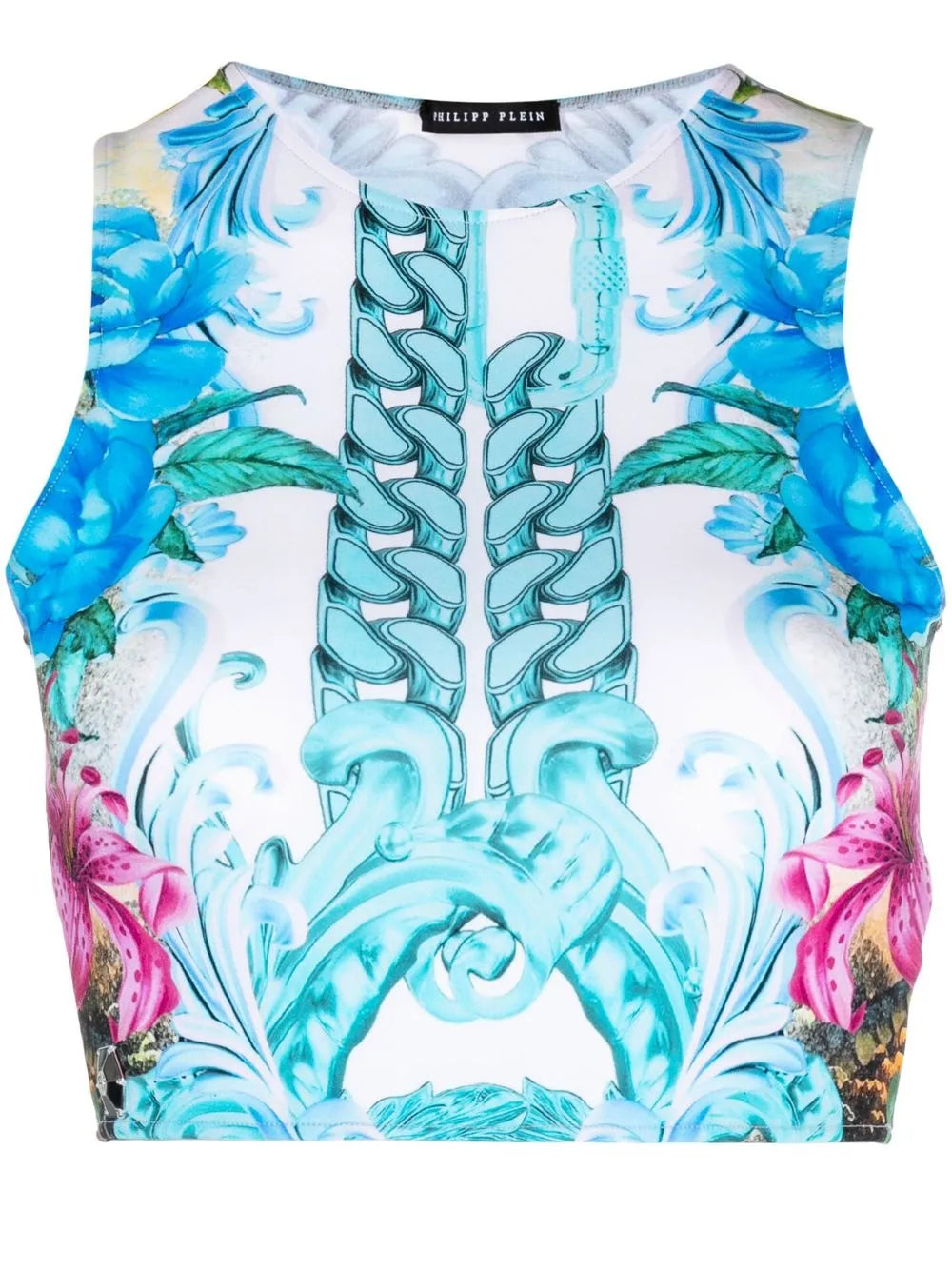 Hawaii-Print Cropped Top