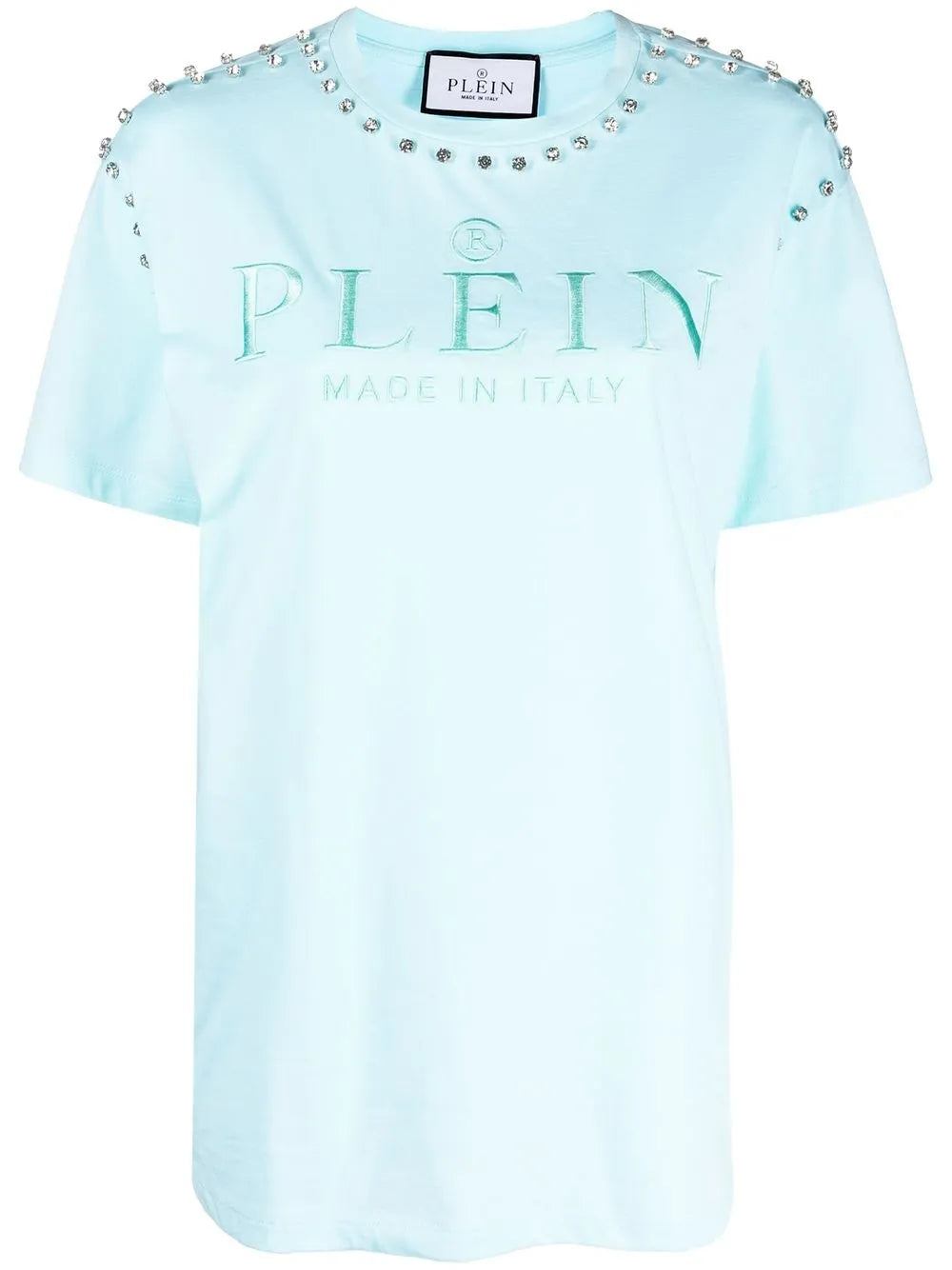 Crystal-Embellished Short-Sleeved T-Shirt