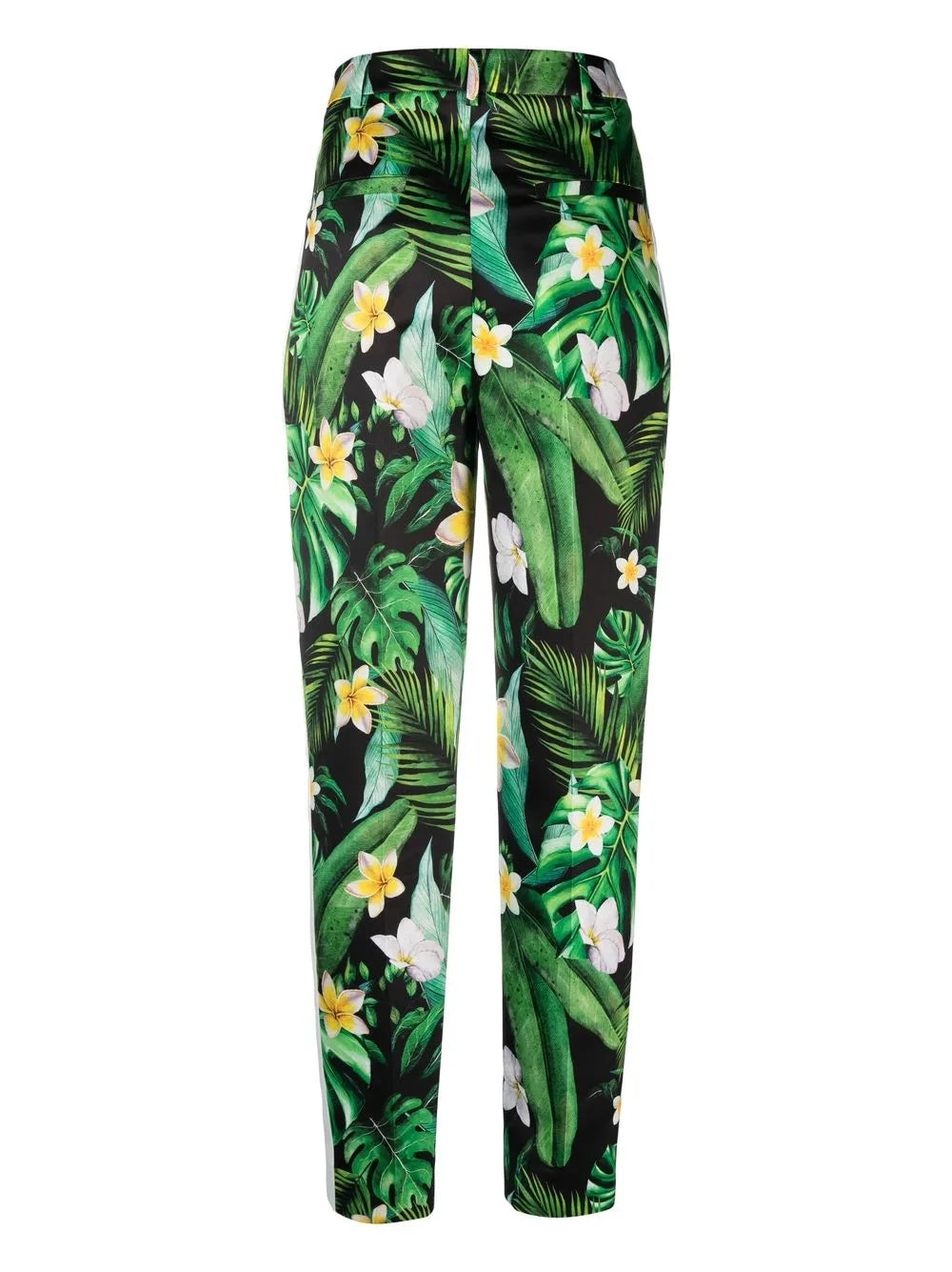 Hawaii-Print High-Waisted Trousers