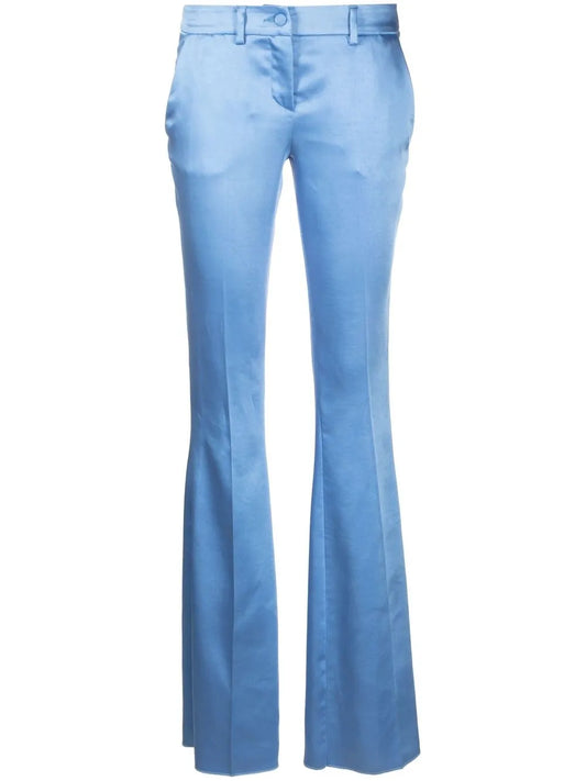 Flared Satin Trousers