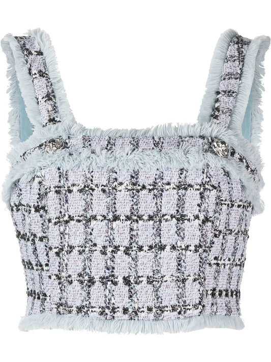 Tweed Cropped Top