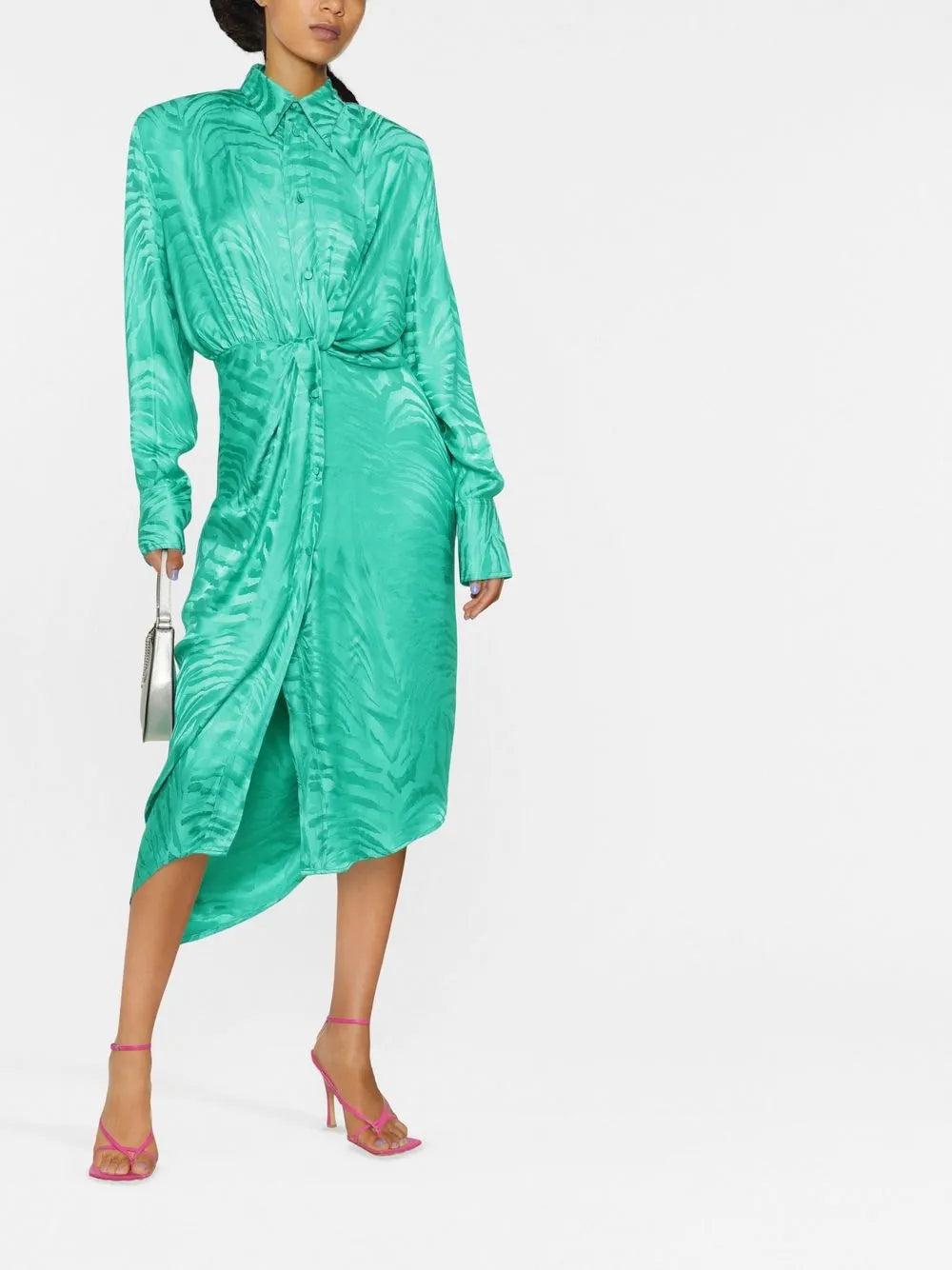 Zebra-Print Asymmetric Dress