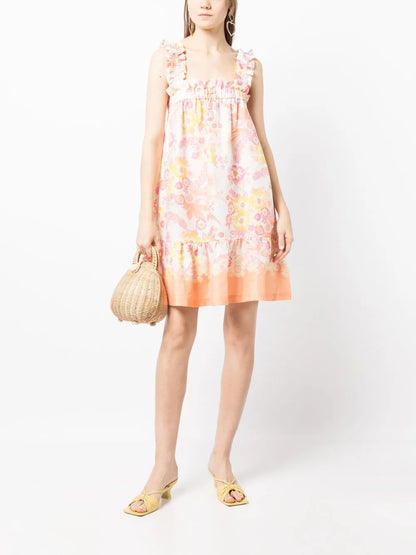 Floral-Print Smock Dress