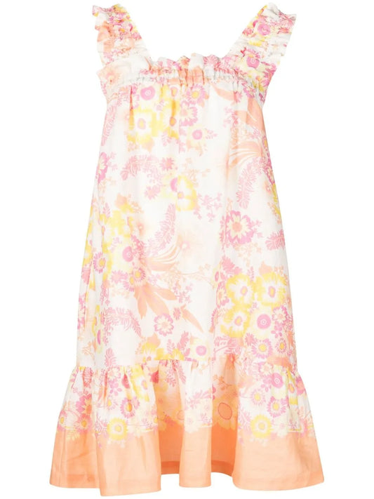Floral-Print Smock Dress