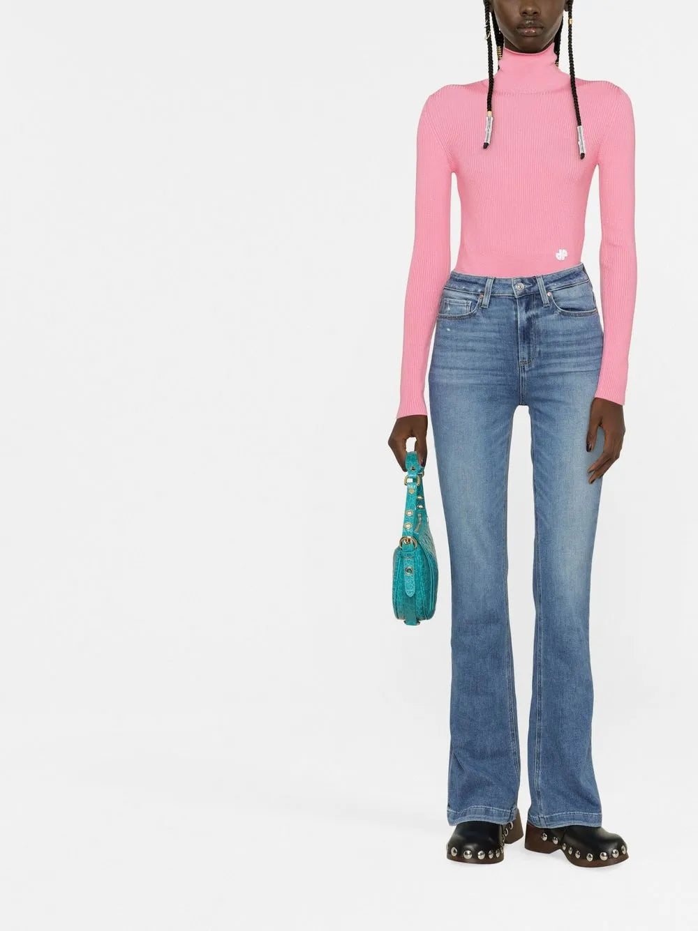 Roll-Neck Ribbed Jumper