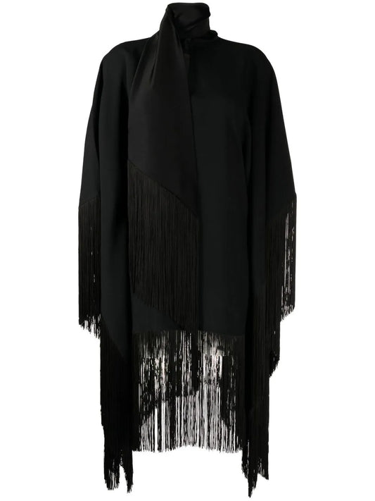 Mrs. Ross Piccolo Scarf Fringed Kaftan Dress