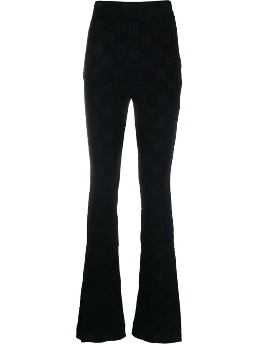 High-Waist Flared Trousers