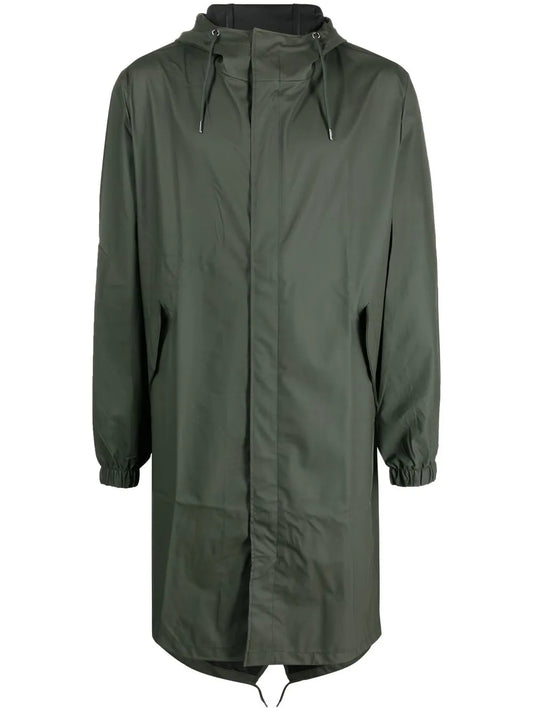 Drawstring Hooded Raincoat
