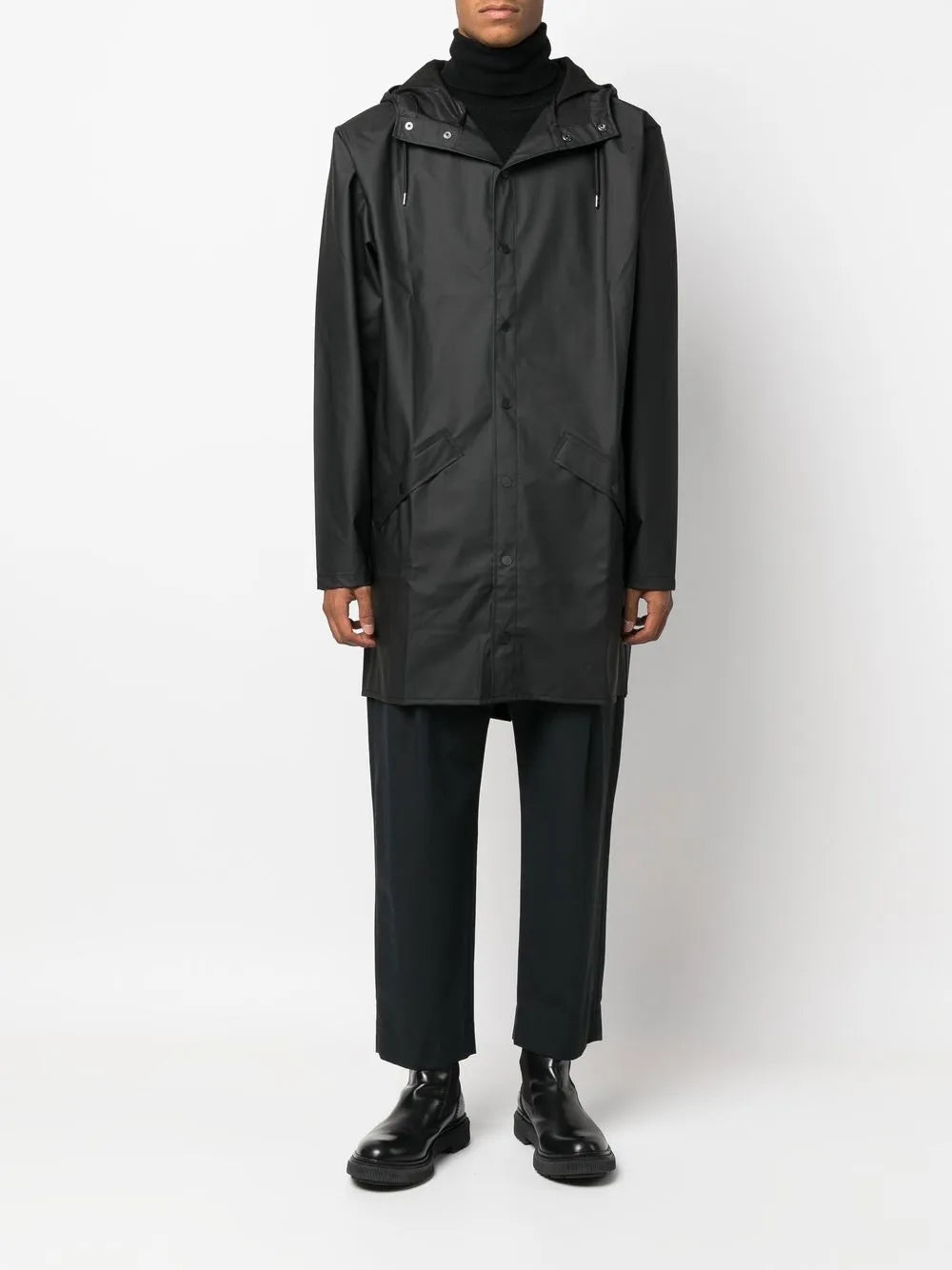 Drawstring Hood Raincoat