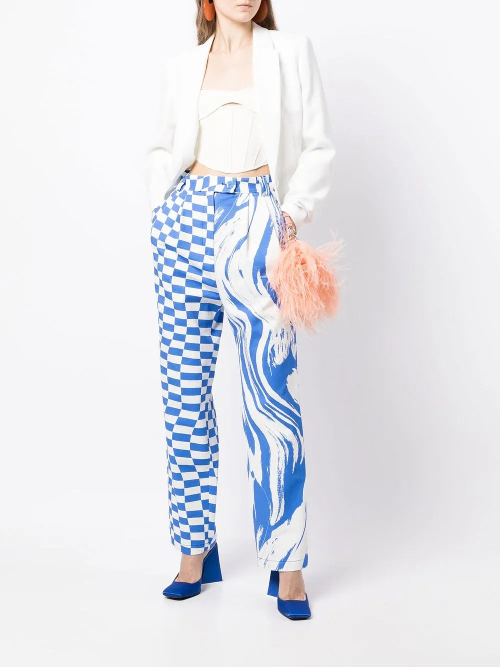 Multi-Print High Rise Trousers