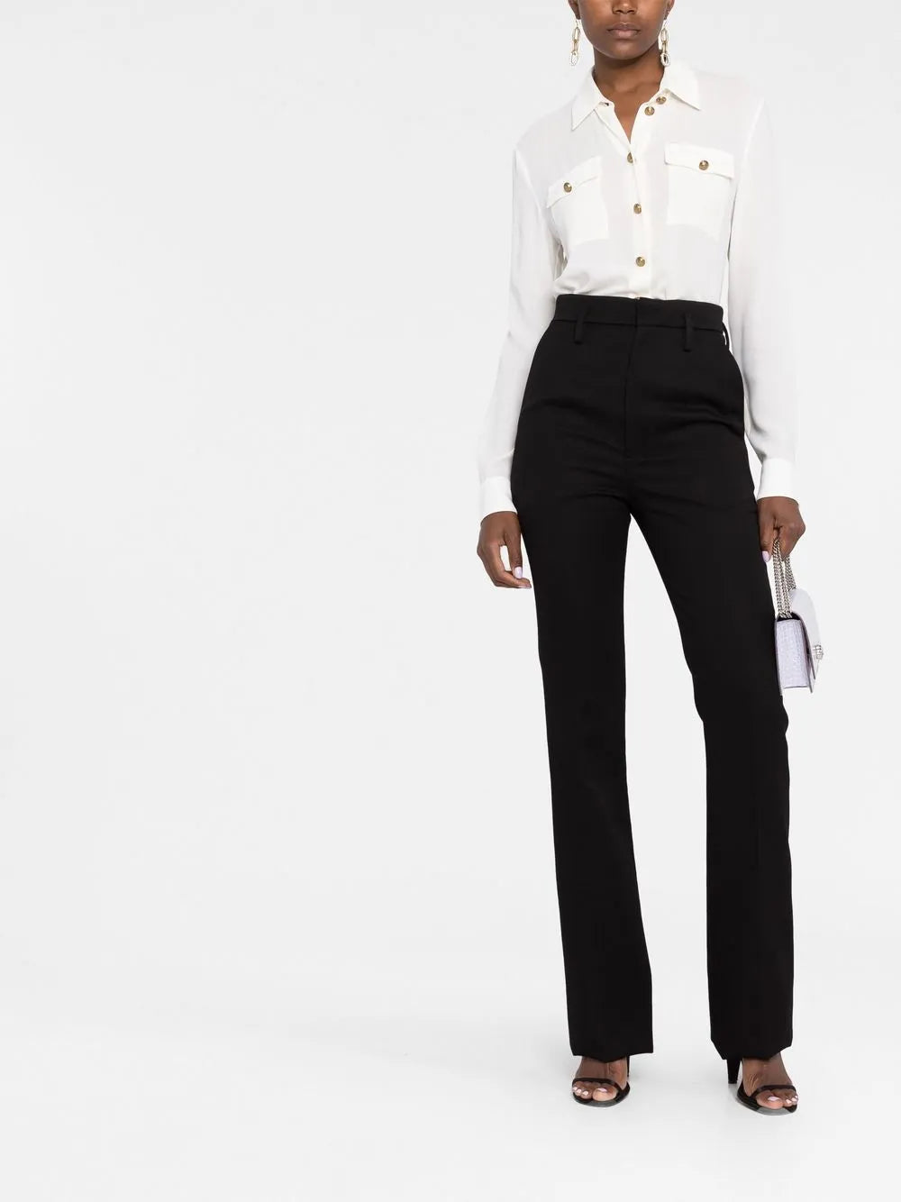 Straight-Leg Cut Trousers