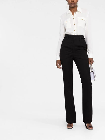 Straight-Leg Cut Trousers