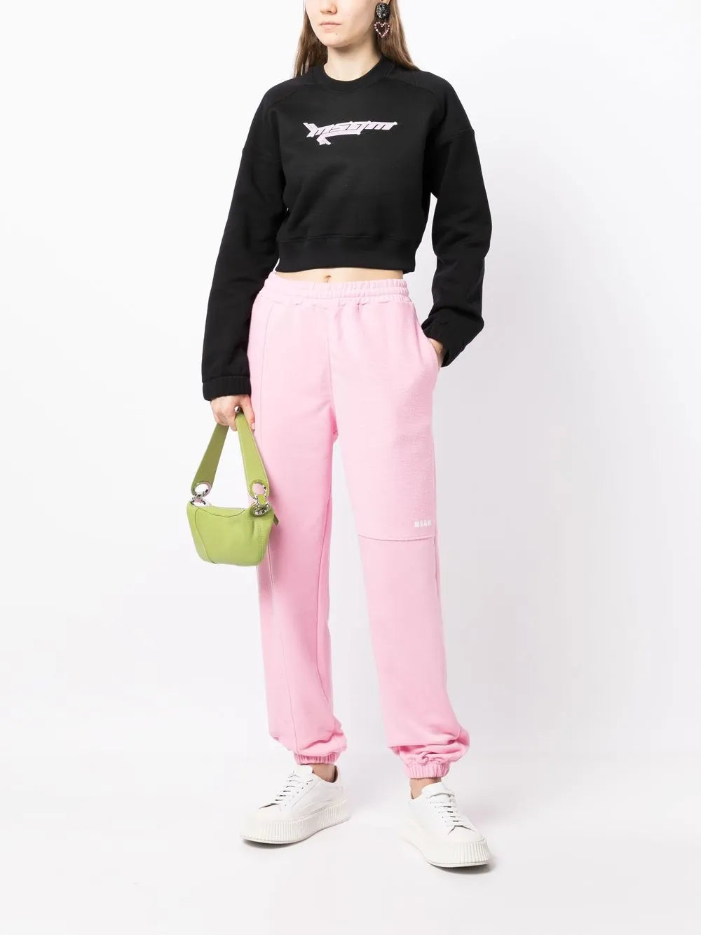 Logo-Print Cropped Sweatshirt