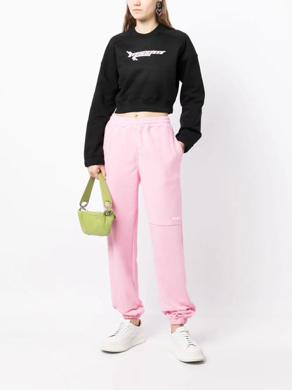Logo-Print Cropped Sweatshirt