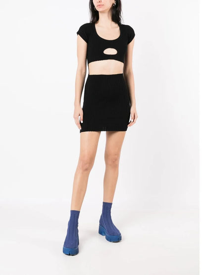 Cut-Out Detail Short Dress